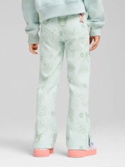 Puma Blue X Hello Kitty And Friends Kids Ribbed Flared Leggings - Image 2 of 4