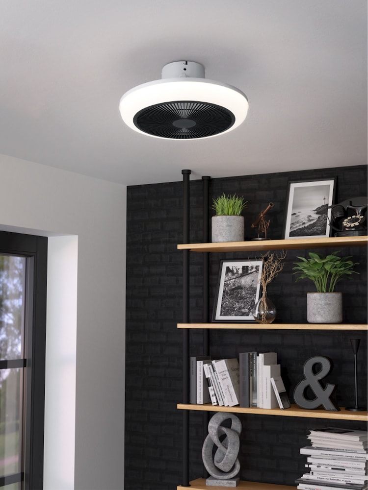 Eglo White Sayulita Integrated LED Ceiling Fan - Image 1 of 5
