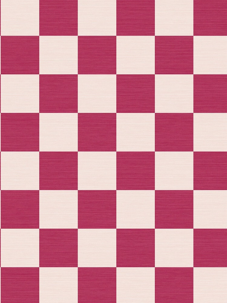 Graham & Brown Raspberry Envy Check Me Out A4 Wallpaper Sample - Image 3 of 3