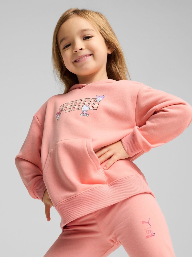 Puma Pink X Hello Kitty And Friends Kids Relaxed Hoodie - Image 2 of 3