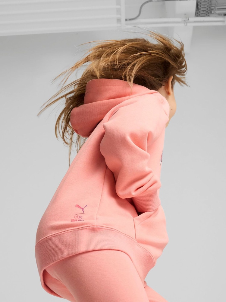 Puma Pink X Hello Kitty And Friends Kids Relaxed Hoodie - Image 3 of 3
