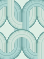 Graham & Brown Blue Horizon Envy In the Loop A4 Wallpaper Sample - Image 3 of 3
