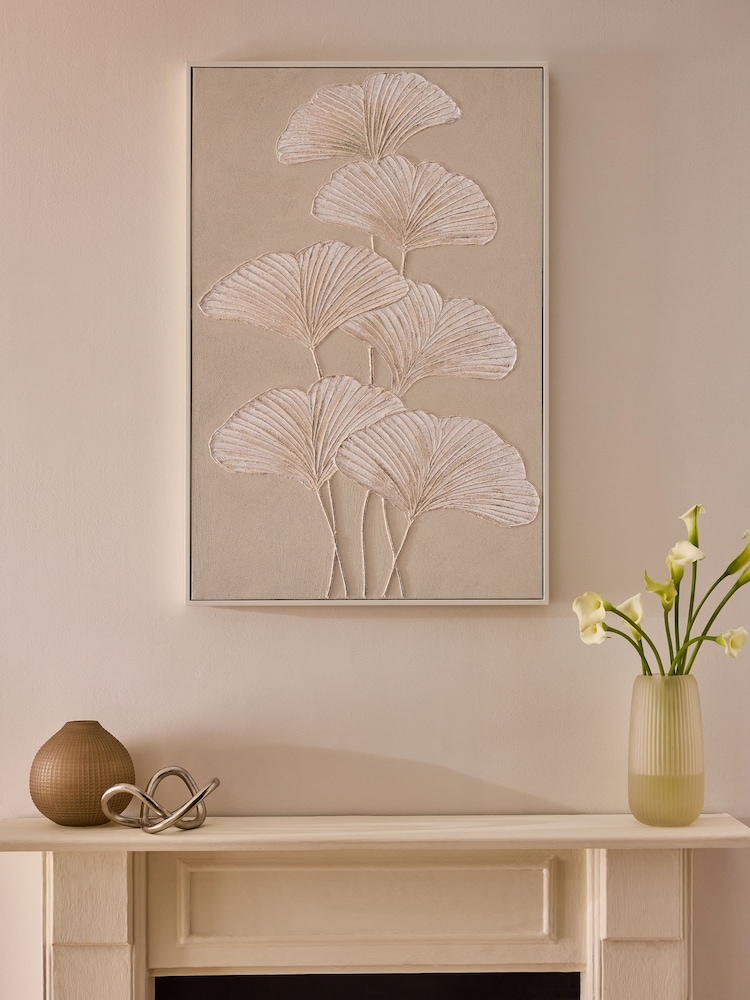 Lipsy Gold Gingko Leaf Wall Art - Image 1 of 4