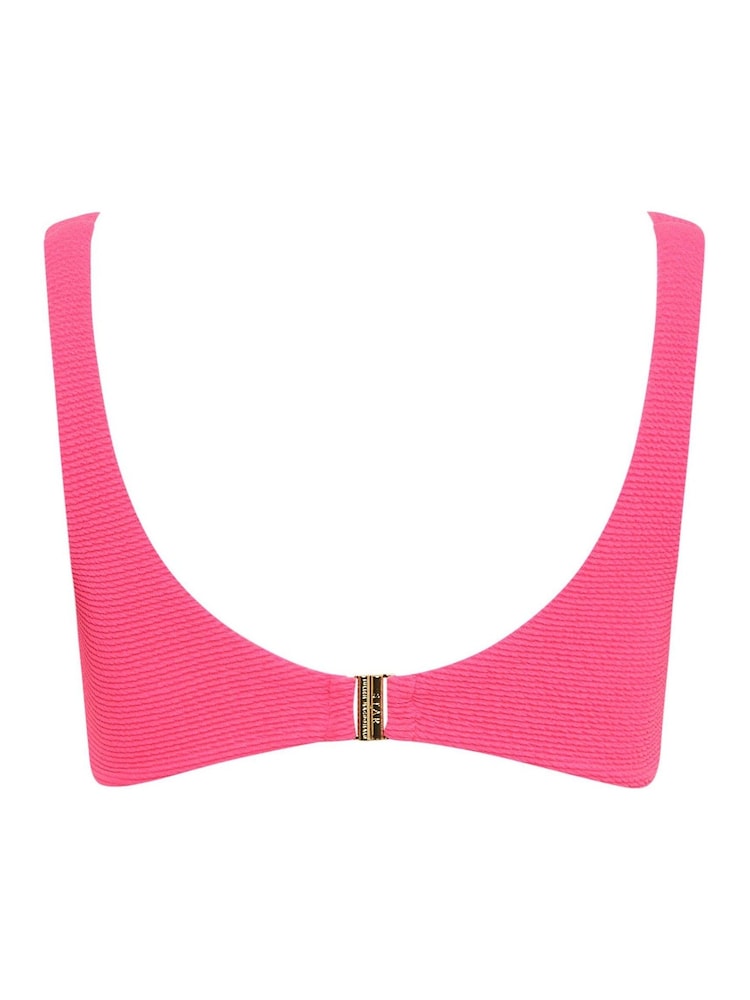 Star by Julien MacDonald Pink Textured Bikini Top - Image 2 of 2