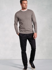 Brook Taverner Natural Crew Neck Jumper - Image 2 of 3