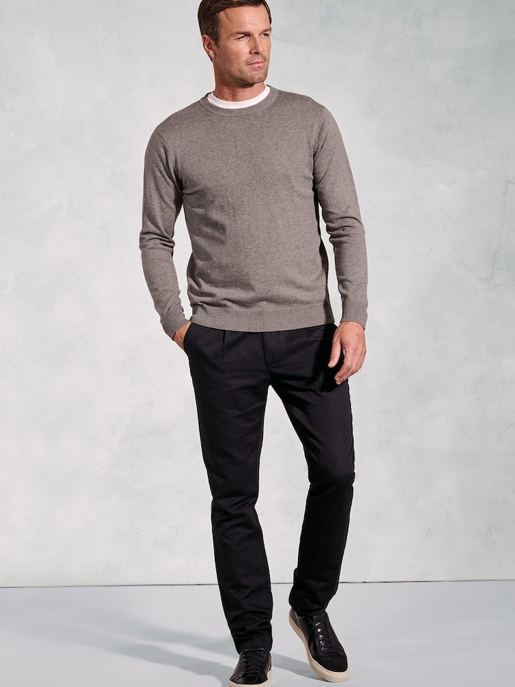 Brook Taverner Natural Crew Neck Jumper - Image 2 of 3