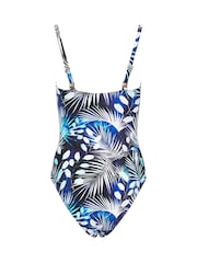 Star by Julien MacDonald Blue U Bar Printed Swimsuit - Image 9 of 9