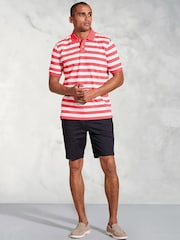 Brook Taverner Bold Stripe Pique 100% Cotton Polo Shirt - Image 2 of 3