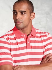 Brook Taverner Bold Stripe Pique 100% Cotton Polo Shirt - Image 3 of 3