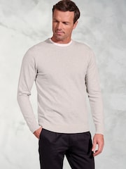 Brook Taverner Purple Crew Neck Jumper - Image 1 of 3