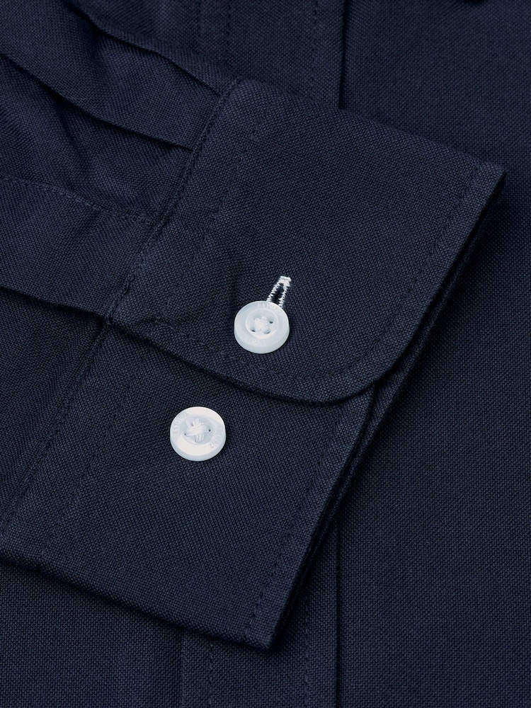 Brook Taverner Blue Dark Regular Fit 100% Cotton Oxford Shirt - Image 4 of 4 Brook Taverner Blue Dark Regular Fit 100% Cotton Oxford Shirt - Image 4 of 4