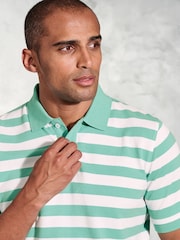Brook Taverner 100% Cotton Bold Stripe Pique Polo Shirt - Image 3 of 3