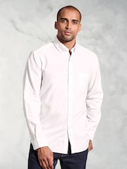 Brook Taverner White Cotton Oxford 100% Cotton Shirt - Image 1 of 4