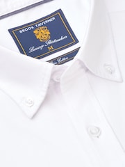Weiß - Brook Taverner Regular Fit 100% Cotton Oxford Shirt - Bild 3 von 4