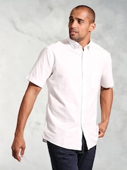 Brook Taverner White Cotton Oxford 100% Cotton Shirt - Image 1 of 4