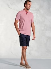 Brook Taverner 100% Cotton Fine Striped Jersey Polo Shirt - Image 2 of 3