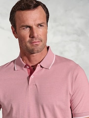Brook Taverner 100% Cotton Fine Striped Jersey Polo Shirt - Image 3 of 3