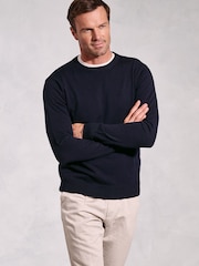 Brook Taverner Blue Crew Neck Jumper - Image 1 of 3