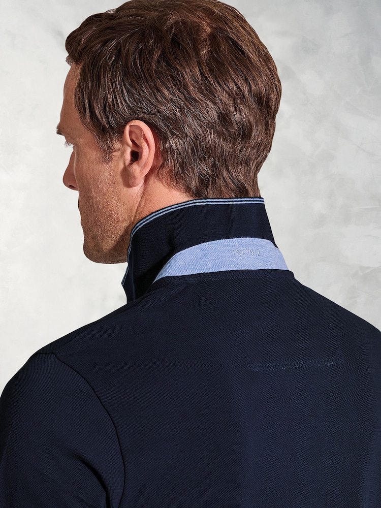 Brook Taverner Cotton Pique 100% Cotton Polo Shirt - صورة 4 من 4