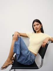 Lemon Yellow Slim Fit Short Sleeve Soft Touch Polyamide T-Shirt - Image 4 of 8