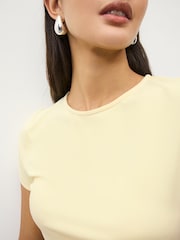 Lemon Yellow Slim Fit Short Sleeve Soft Touch Polyamide T-Shirt - Image 5 of 8