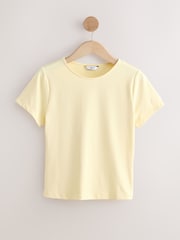 Lemon Yellow Slim Fit Short Sleeve Soft Touch Polyamide T-Shirt - Image 6 of 8