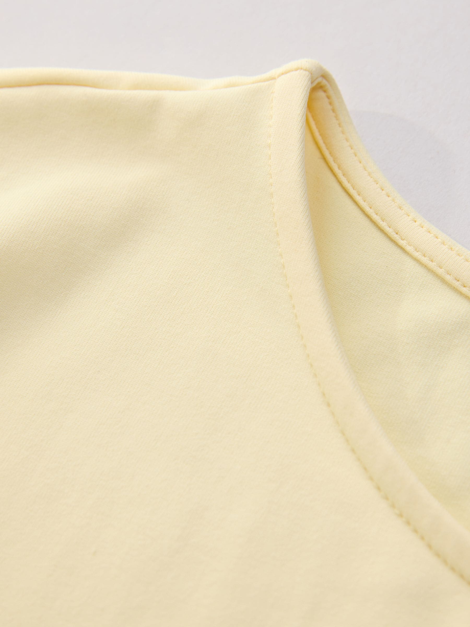 Buy Lemon Yellow Tipped Soft Touch Slinky Polyamide Short Sleeved