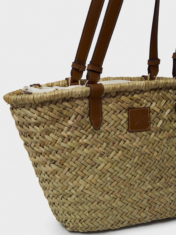 Crew Clothing Natural Straw Shopper Bag - Image 2 of 3 Crew Clothing Natural Straw Shopper Bag - Image 2 of 3