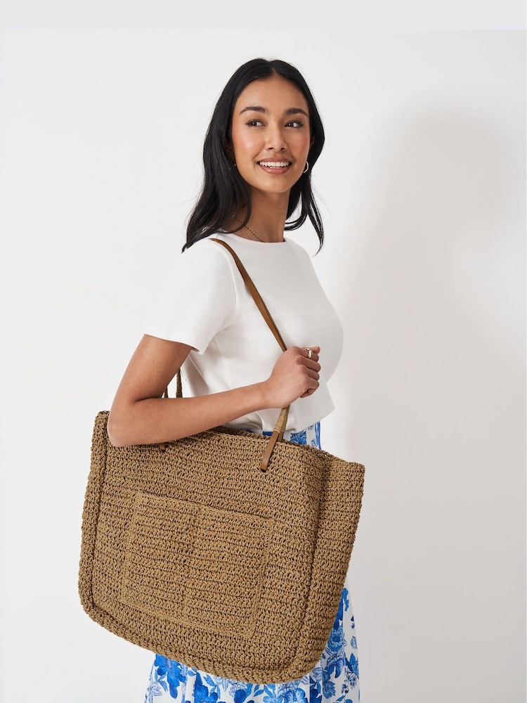 Crew Clothing Straw Shopper Bag - Imagem 3 de 3
