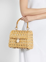 Dune London Natural Diadem Small Premium Basket Bag - Image 1 of 4