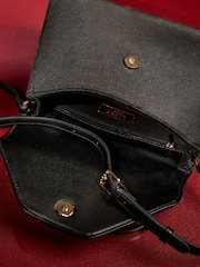 Lipsy Black Velvet Medium Top Handle Tote Bag - Image 4 of 5