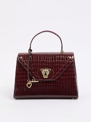 Lipsy Burgundy Red Medium Top Handle Tote Bag - Image 9 of 9