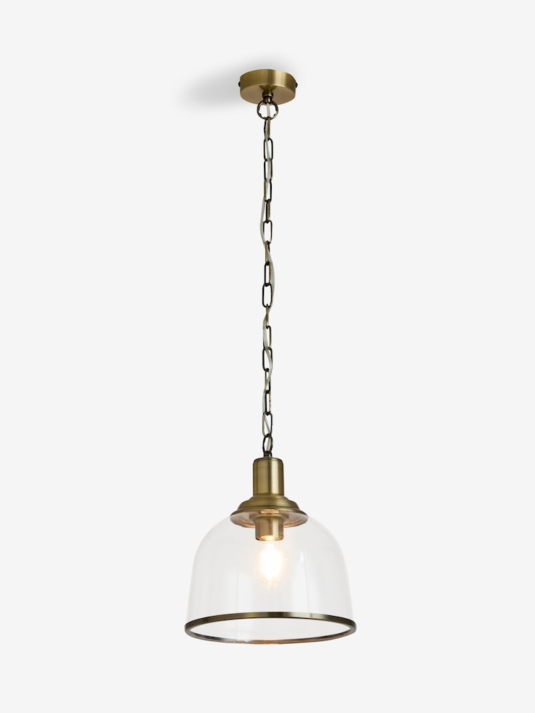 Brass Gloucester 1 Light Pendant Ceiling Light - Image 1 of 2 Brass Gloucester 1 Light Pendant Ceiling Light - Image 1 of 2