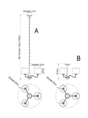Brass Burford 6 Light Chandelier Light - Image 4 of 5