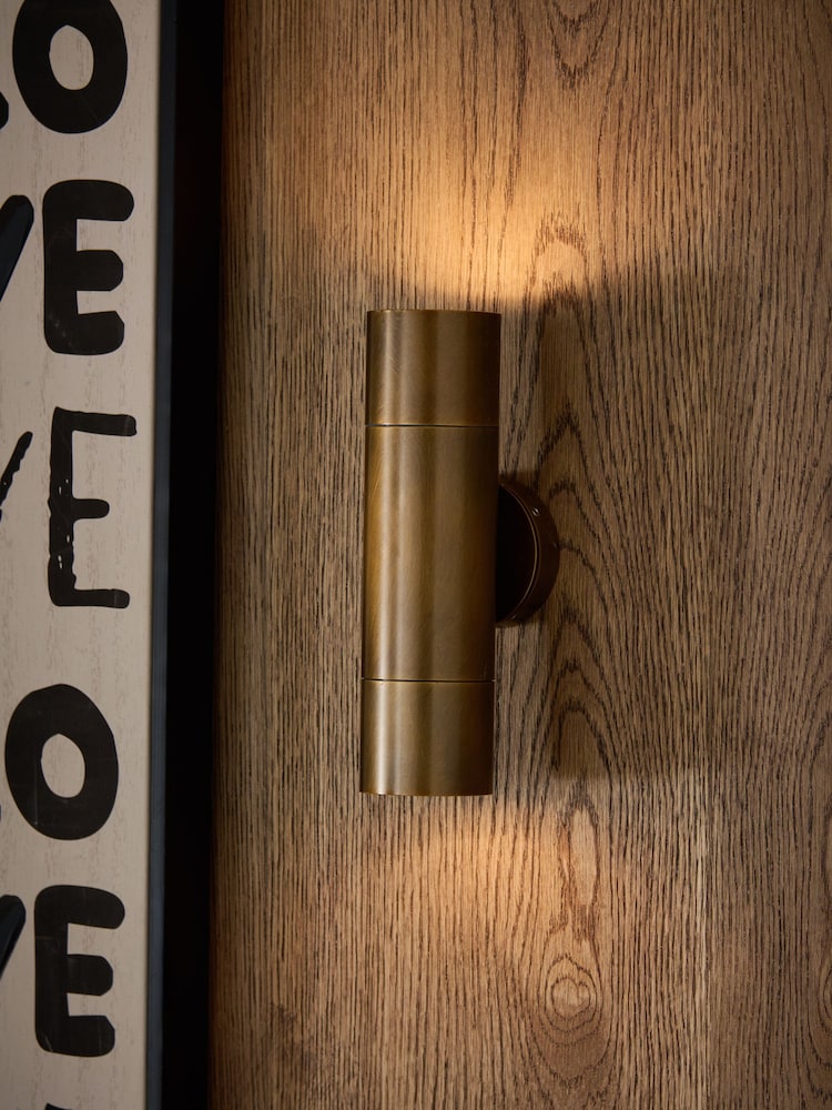 Brass Ashfield 2 Light Wall Light - Image 1 of 1 Brass Ashfield 2 Light Wall Light - Image 1 of 1