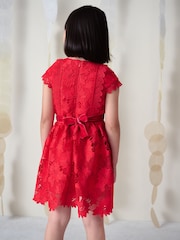 Red Lace Occasion Dress (3-16yrs) - Image 3 of 9