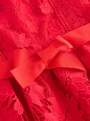 Red Lace Occasion Dress (3-16yrs) - Image 8 of 9