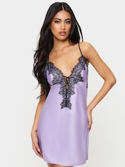 Ann Summers Purple Amara Satin Criss Cross Chemise - Image 1 of 4