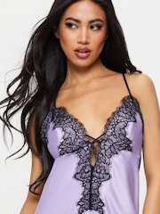 Ann Summers Purple Amara Satin Criss Cross Chemise - Image 3 of 4