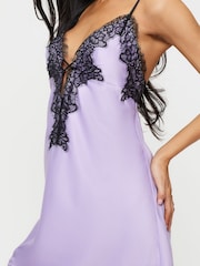 Ann Summers Purple Amara Satin Criss Cross Chemise - Image 4 of 4