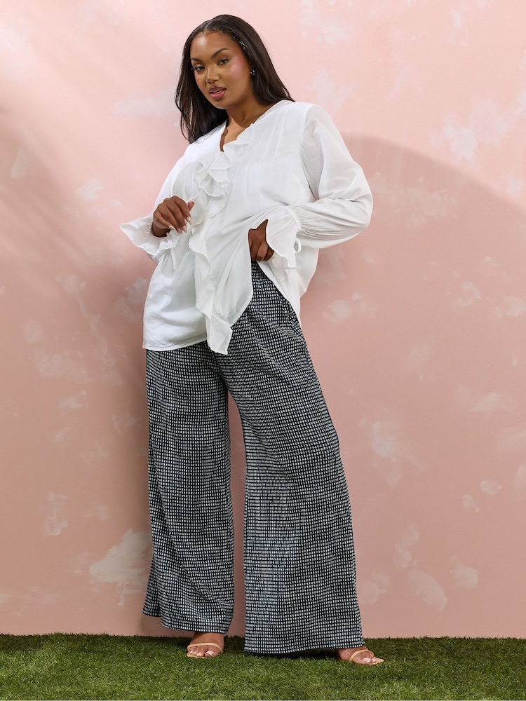 Yours Curve 100% bombažna bluza z naborki Poet - Slika 9 iz 9