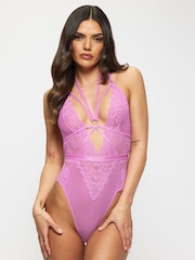 rožnata - Bodi s čipko in mrežico Ann Summers Confession - Slika 2 iz 6