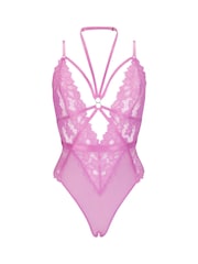 rožnata - Bodi s čipko in mrežico Ann Summers Confession - Slika 6 iz 6