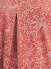 Yours Curve Orange Pleated Front Crepe Top - Image 5 of 5