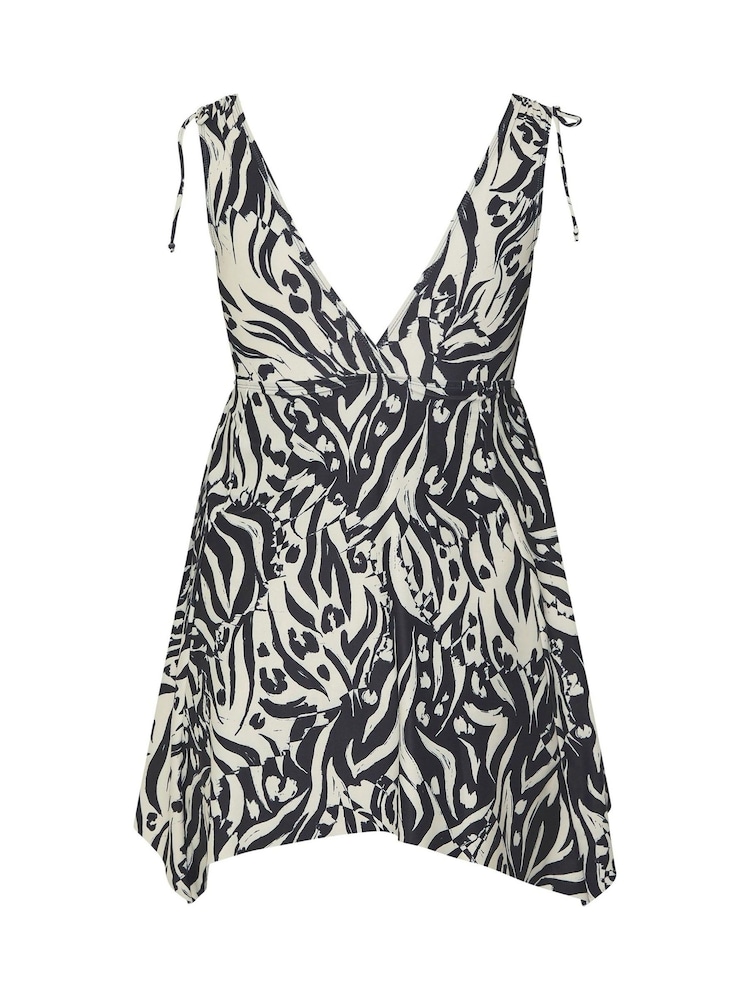 Yours Curve Black Abstract Animal Print Swimdress - Image 6 of 6