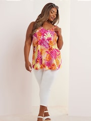 Yours Curve Pink Printed Cami - Image 2 of 5