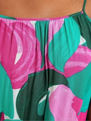 Yours Curve Green Crinkle Throw On Dress - Image 2 of 5