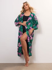 Yours Curve Black Midaxi Crochet Insert Cover-Up - Image 1 of 5