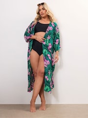 Yours Curve Black Midaxi Crochet Insert Cover-Up - Image 2 of 5