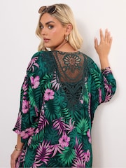 Yours Curve Black Midaxi Crochet Insert Cover-Up - Image 4 of 5